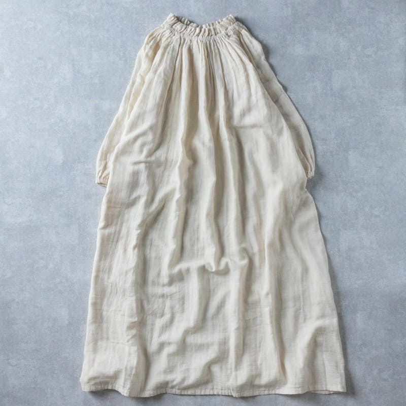 コットンリネン 綿麻 生地 ガーゼ -コットンリネンさらふわダブル