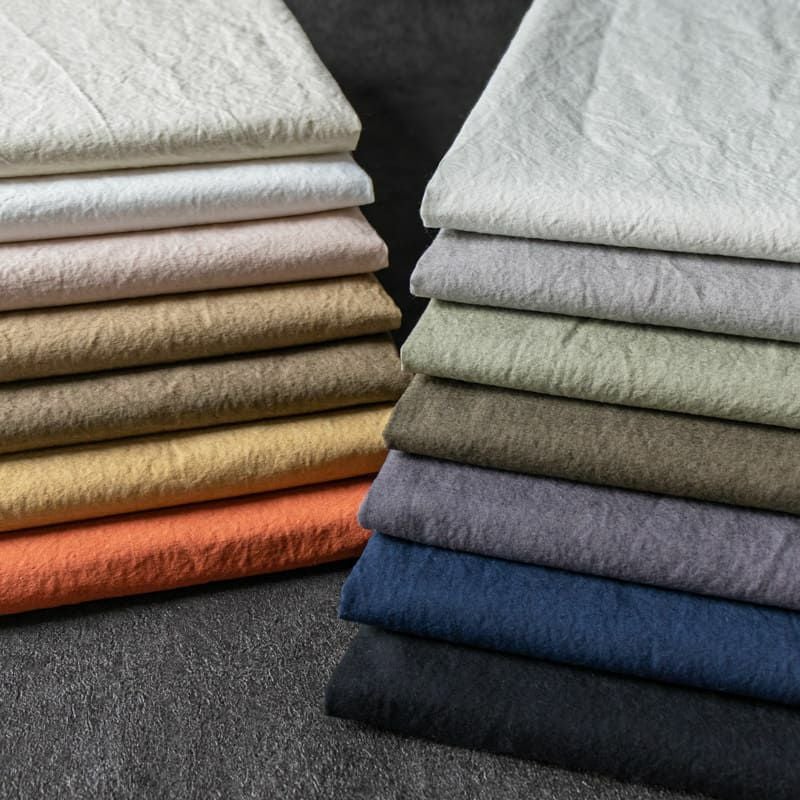 コットンリネン 綿麻 生地 -綿麻ウェザークロス ダメージダイド(旧：天