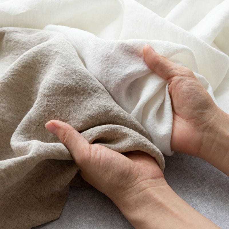 洗いこまれたベルギーリネン(25番手・40番手・50番手)-リネン生地の