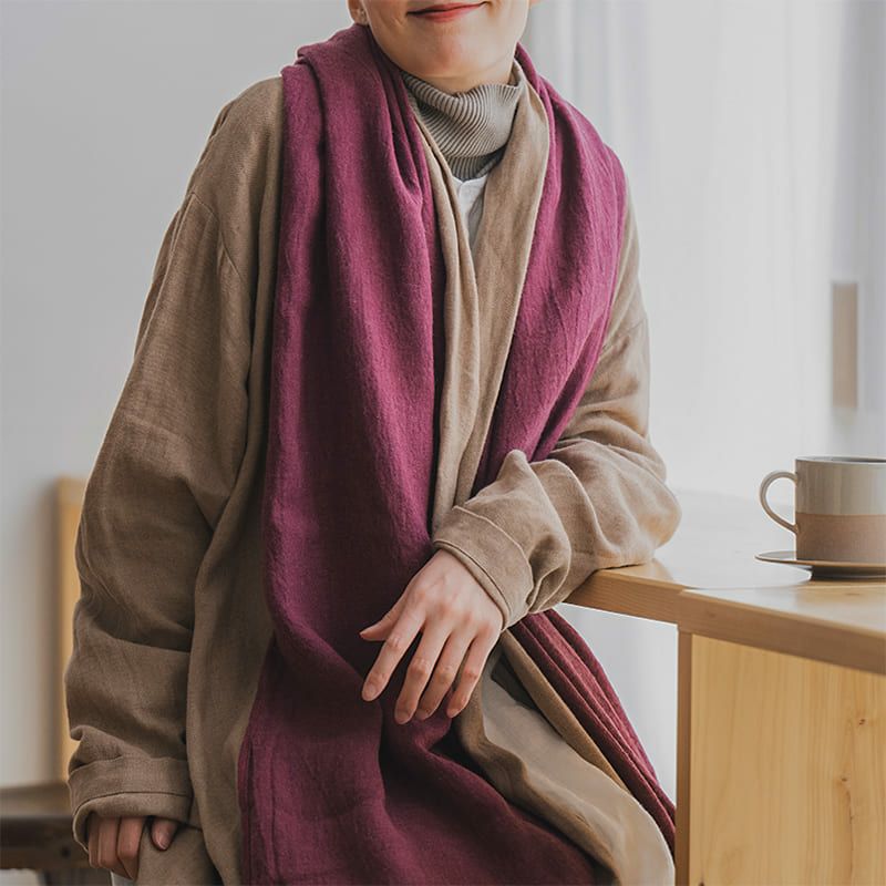 リネンウール-綾織りベルギーリネンウールビエラ40番手 (旧：洗いこ