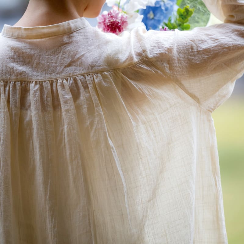 コットンリネン スラブローン 【綿麻　生地　薄地】