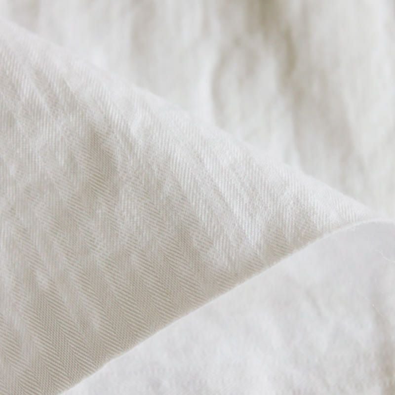 コットンナイロン ヘリンボン クロス 生地 広幅 ホワイト