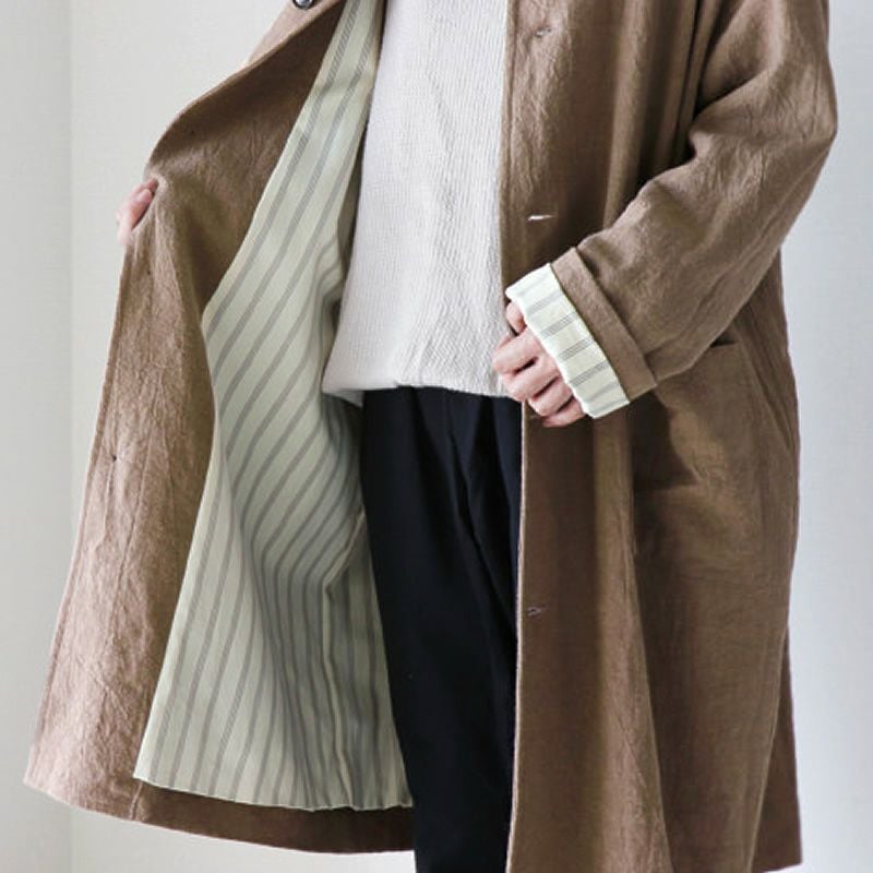 生地 布 | コットン先染め縞スレーキ-リネン生地の通販｜生地の森