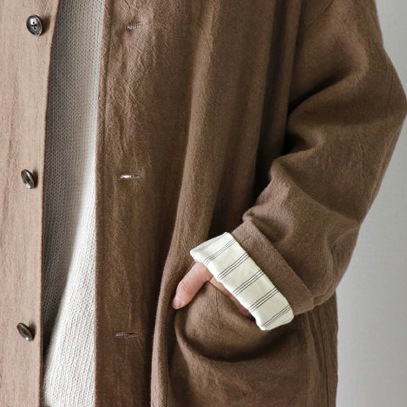 生地 布 | コットン先染め縞スレーキ-リネン生地の通販｜生地の森