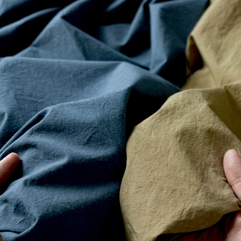 綿麻 生地 コットンリネン-綿麻 ダンプダメージダイド