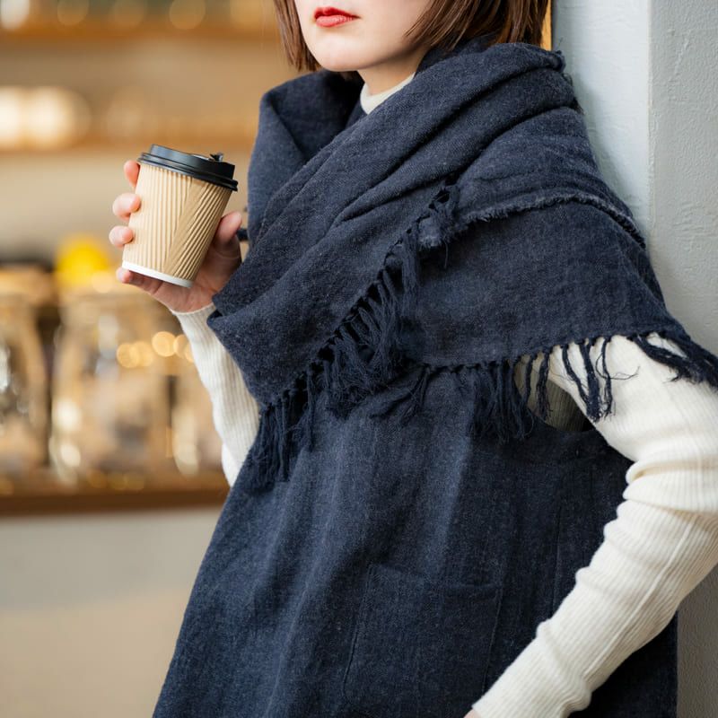 リネン生地 通販 生地の森 ラミー リネン ウール ヘリンボン 25番手