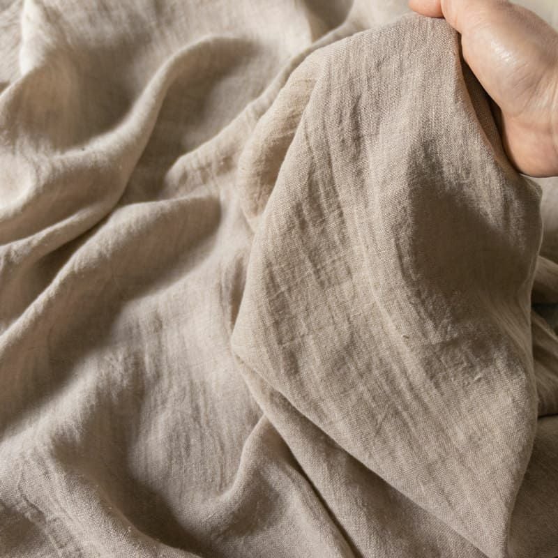 生地 布 | リネン40番手強撚ボイル ダメージダイドアンドウォッシュ