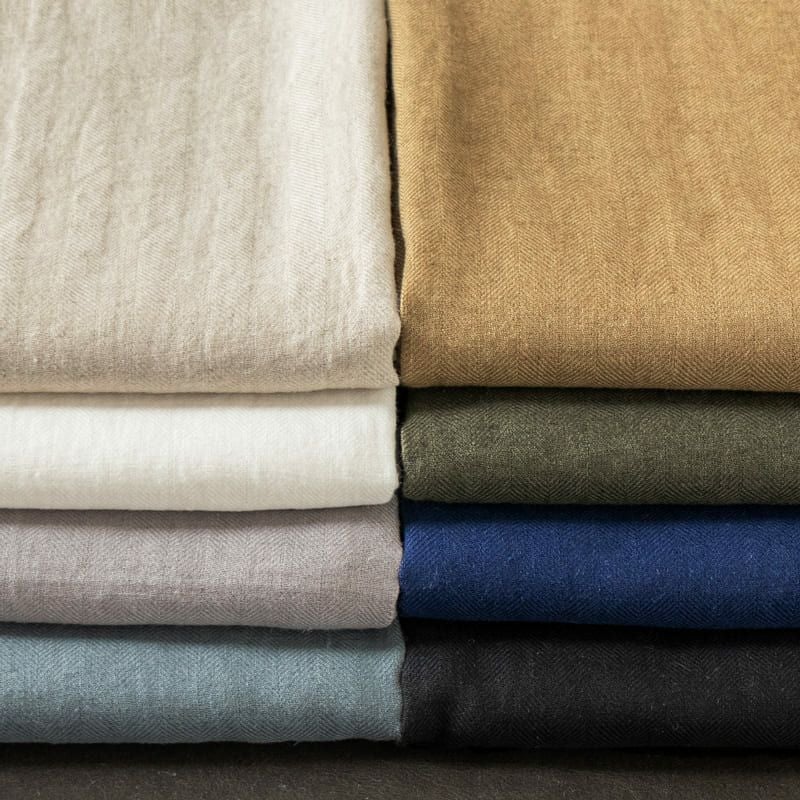 アンティーク風 ラミー リネン ヘリンボン 25番手 生地の森