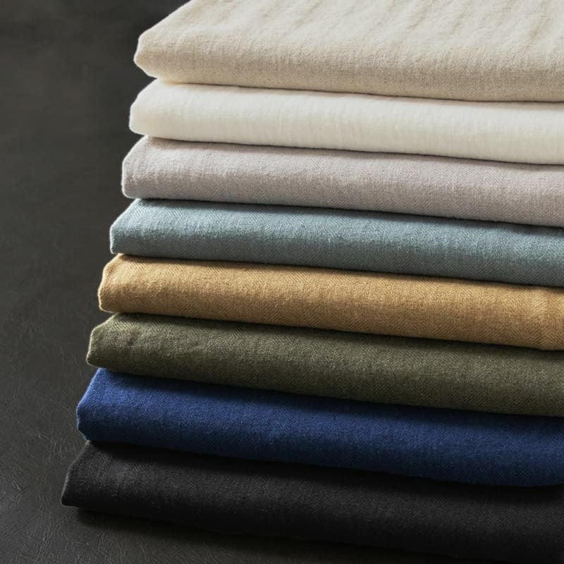 ■■　これは生地サンプルです　■■ アンティーク風ラミーリネンヘリンボン25番手