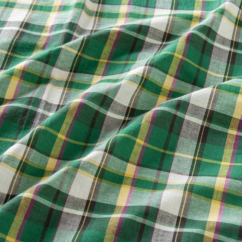 先染め 綿麻 マドラスチェック コットンリネン生地 生地の森