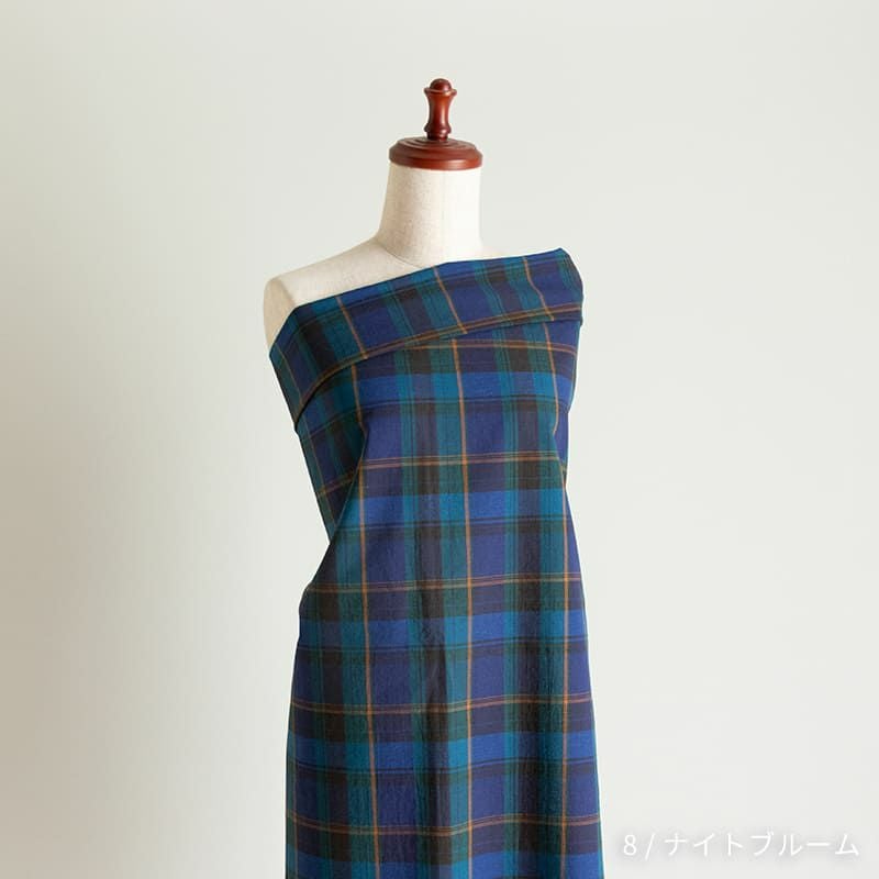 先染め 綿麻 マドラスチェック コットンリネン生地 生地の森