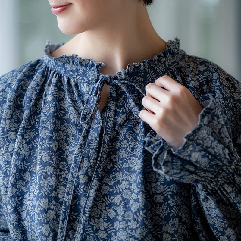 【20周年限定モデル】リバティデザインリネンプリント エディナムシャドウ 生地の森