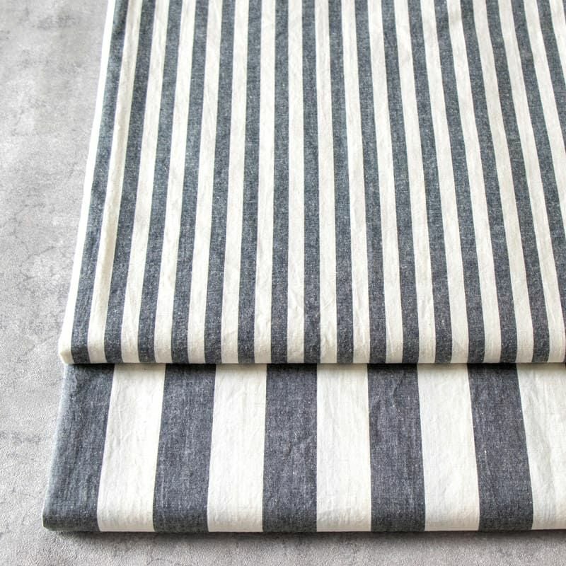 ■■　これは生地サンプルです　■■ 先染め綿麻ウェザー モノストライプ