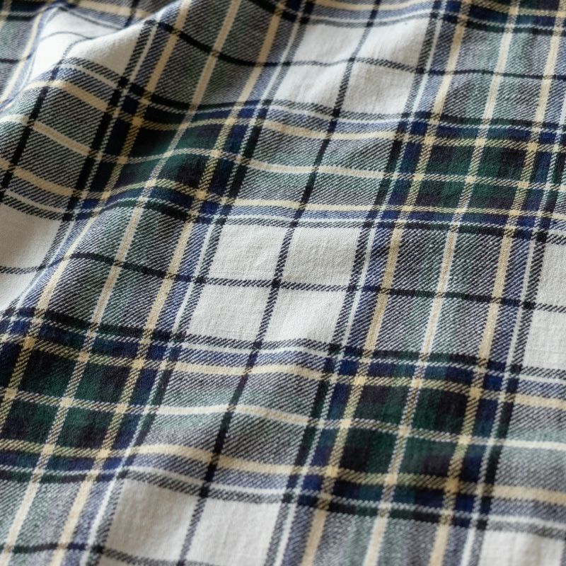 先染めオールドスラブコットンタータンチェック 綿 生地の森