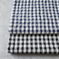 先染め綿麻ウールシャギーギンガムチェック コットンリネン 生地の森