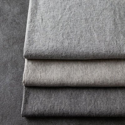 平織りラミーリネントップ25番手 杢グレー 生地の森