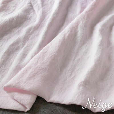 【20周年限定モデル】無地染めフレンチリネン(両面ピーチ仕上げ)「リノクルール・ネージュ（Lino Couleur・Neige）」シュクレ 起毛 リネン生地 ピンク 生地の森