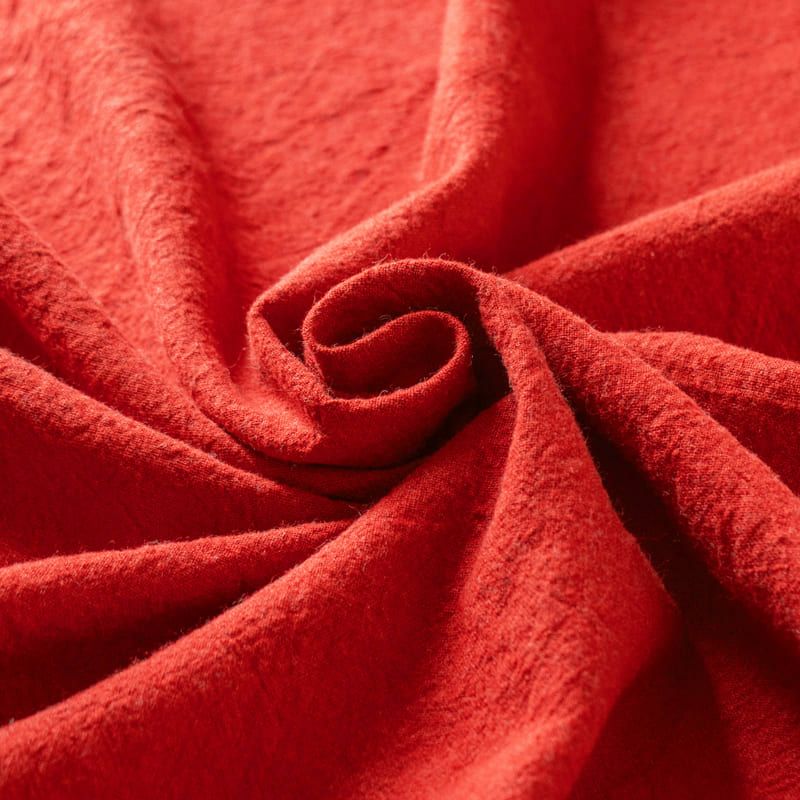 【限定版】平織りラミーリネンウールキャンバス25番手　特別色 ガーネットレッド 秋冬