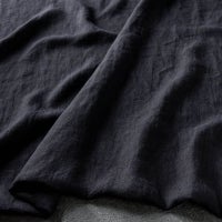 洗いこまれた綾織りベルギーリネン40番手【限定色】ブラックベリー